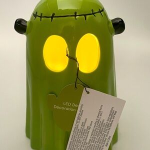 Goblin And Ghoul Green Halloween Light-Up Ghost Frankenstein Figurine Ceramic